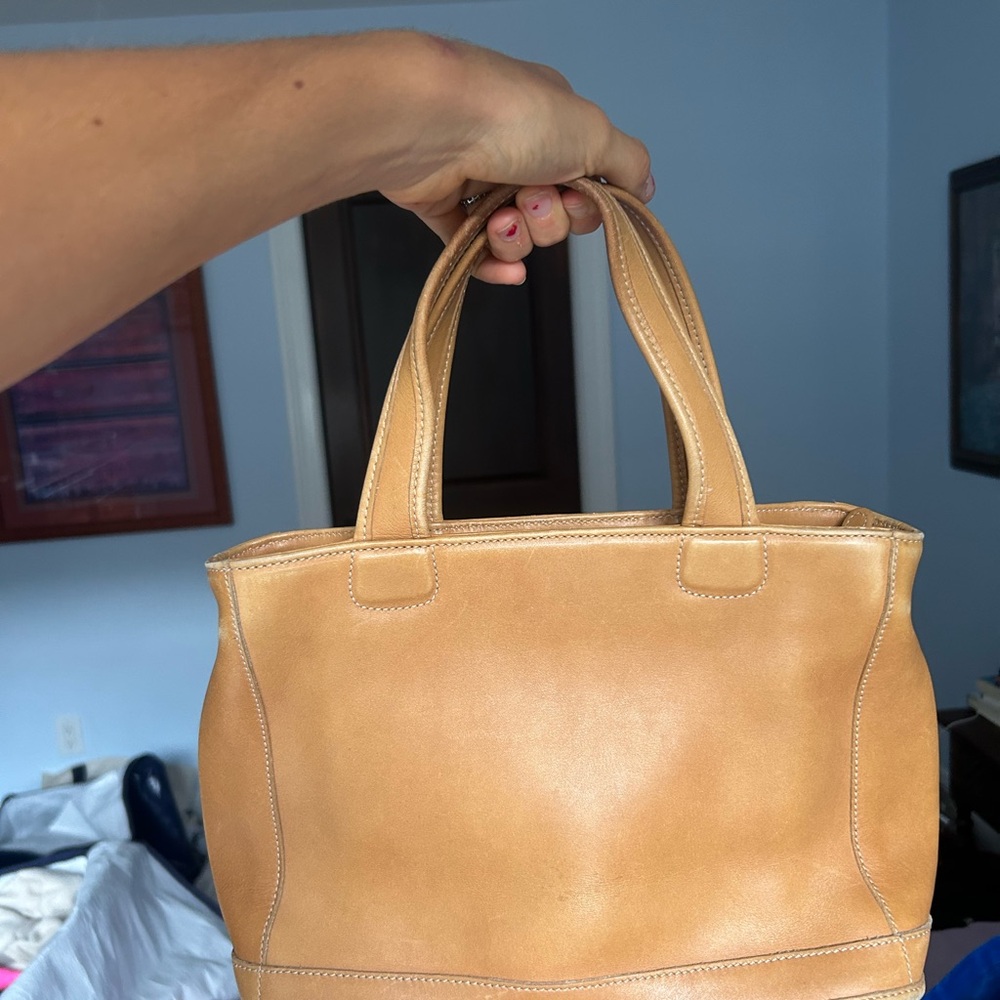 Vintage Coach Camel Leather 9303 Handbag